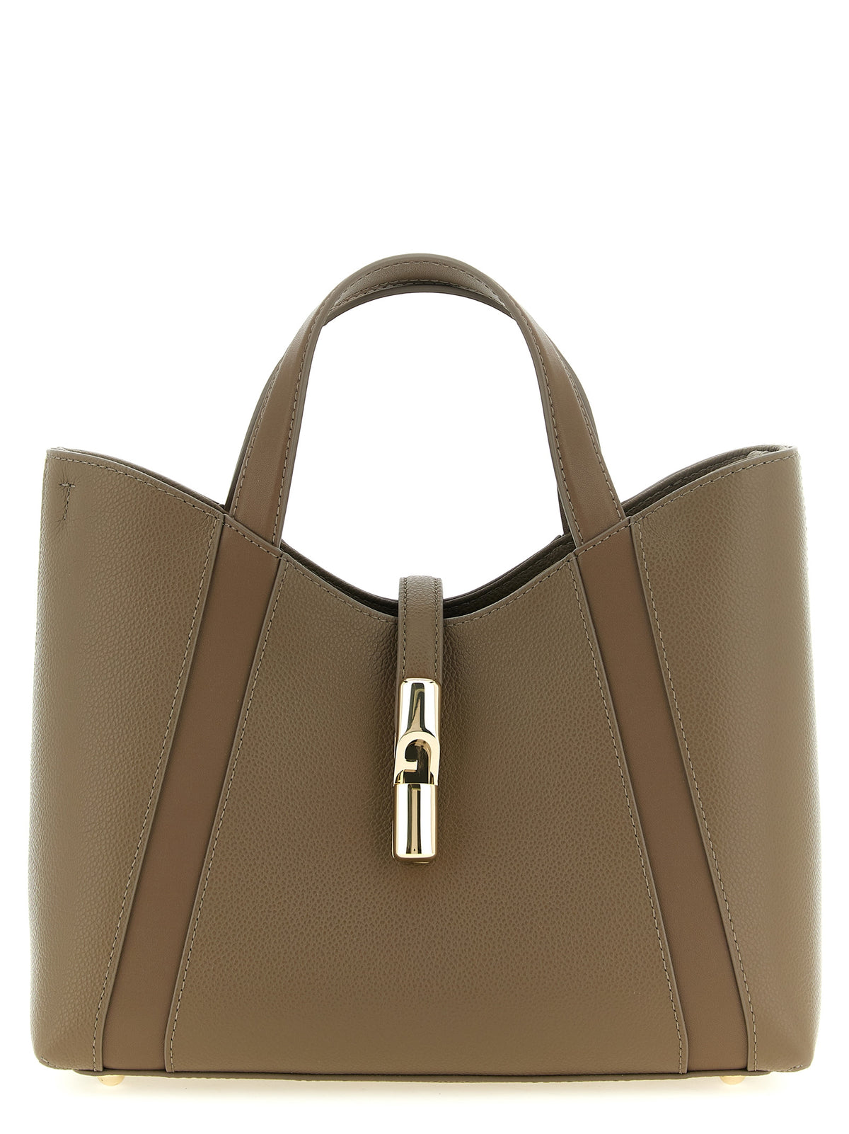 Sac fourre-tout en cuir de veau gris