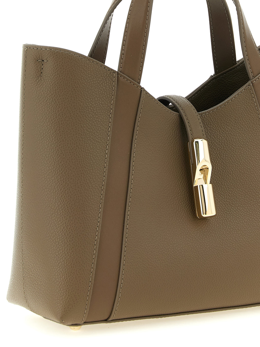 Sac fourre-tout en cuir de veau gris