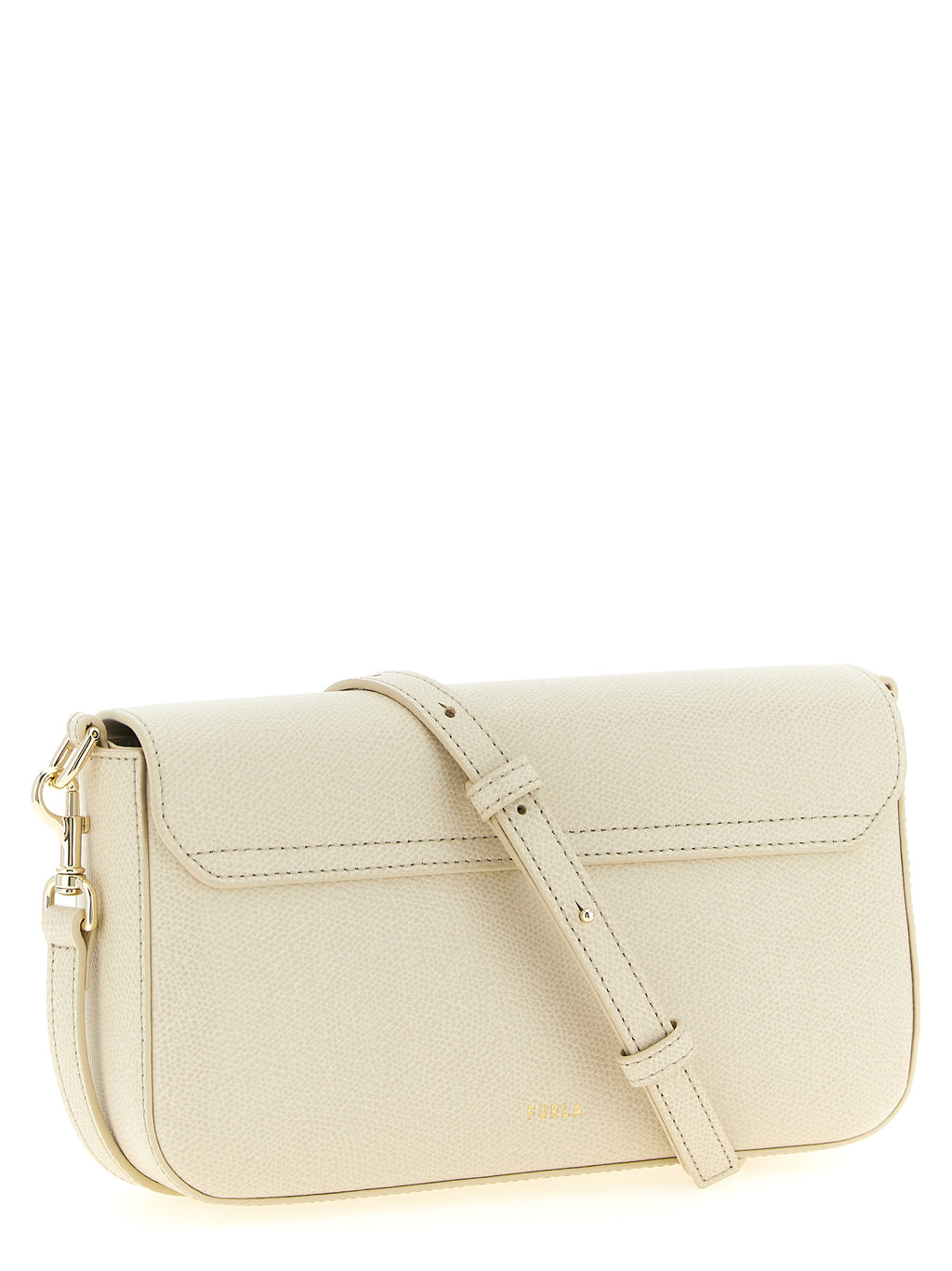 White Leather Crossbody Bag
