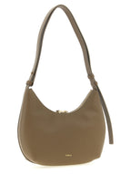 Beige Calfskin Shoulder Bag