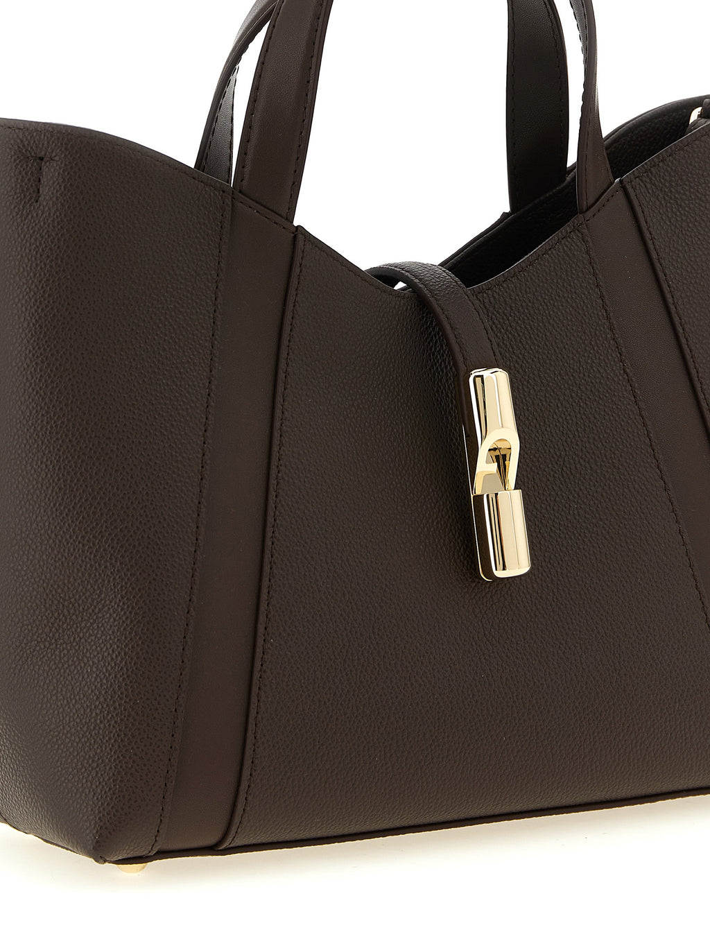 Grand sac cabas en cuir marron