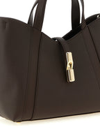 Grand sac cabas en cuir marron