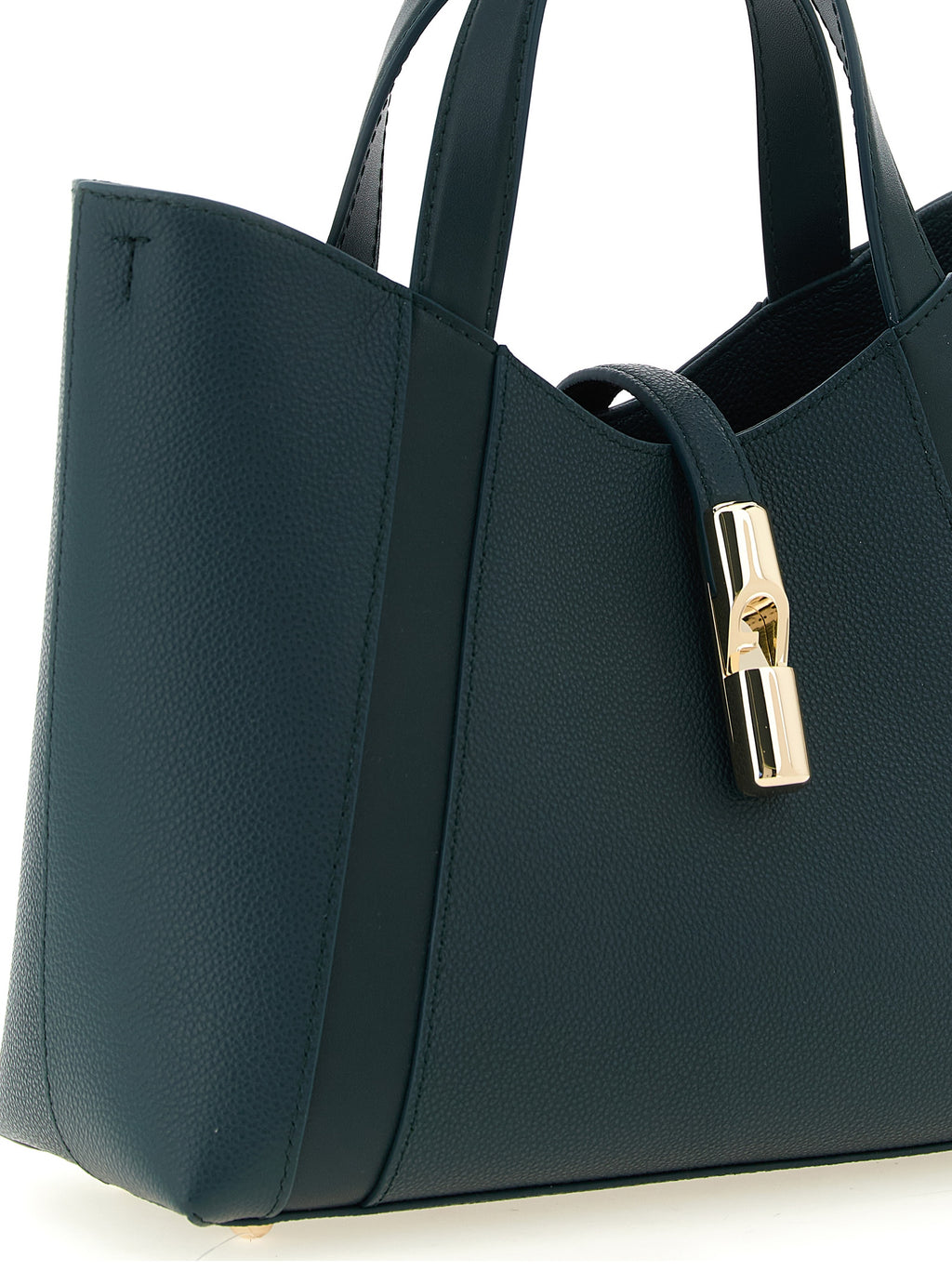 Cabas en cuir vert