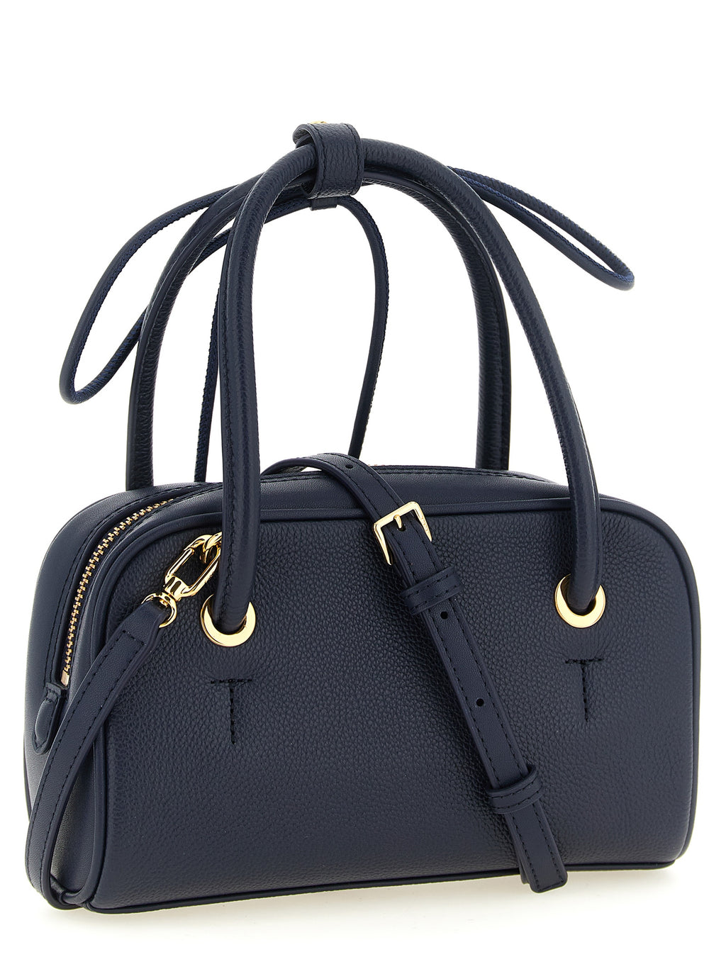 Blue Leather Handbag
