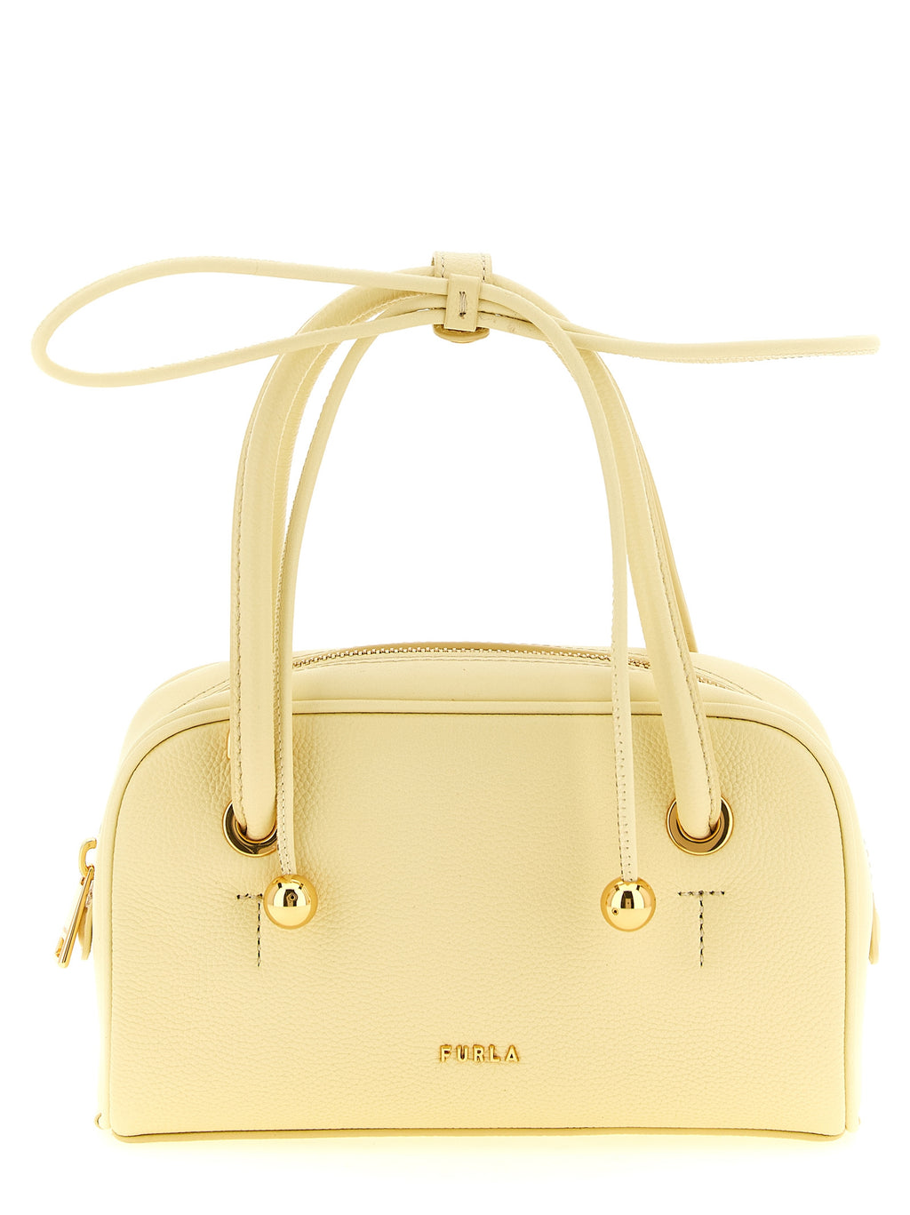 Sac à main en cuir jaune
