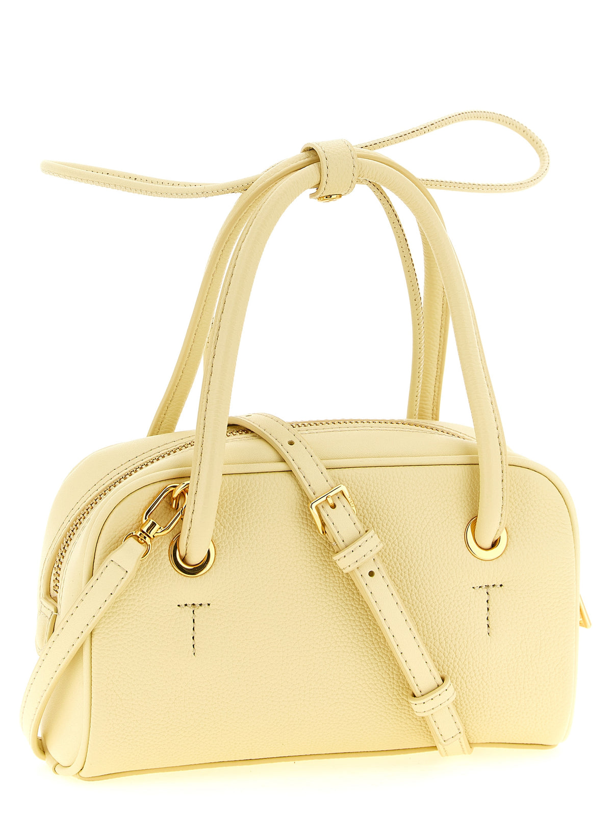 Sac à main en cuir jaune
