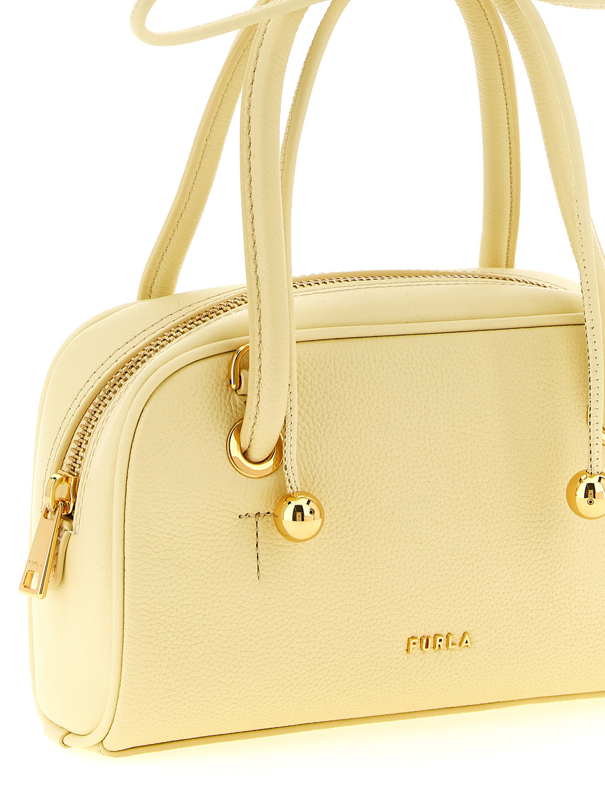 Sac à main en cuir jaune