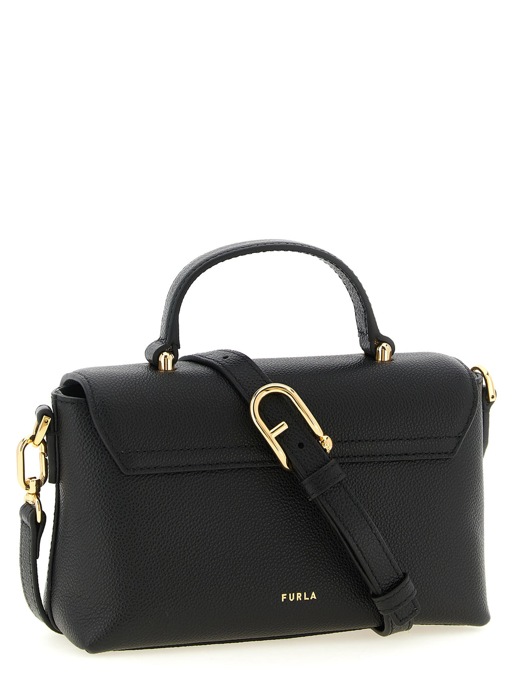 Sac à main en cuir de veau noir