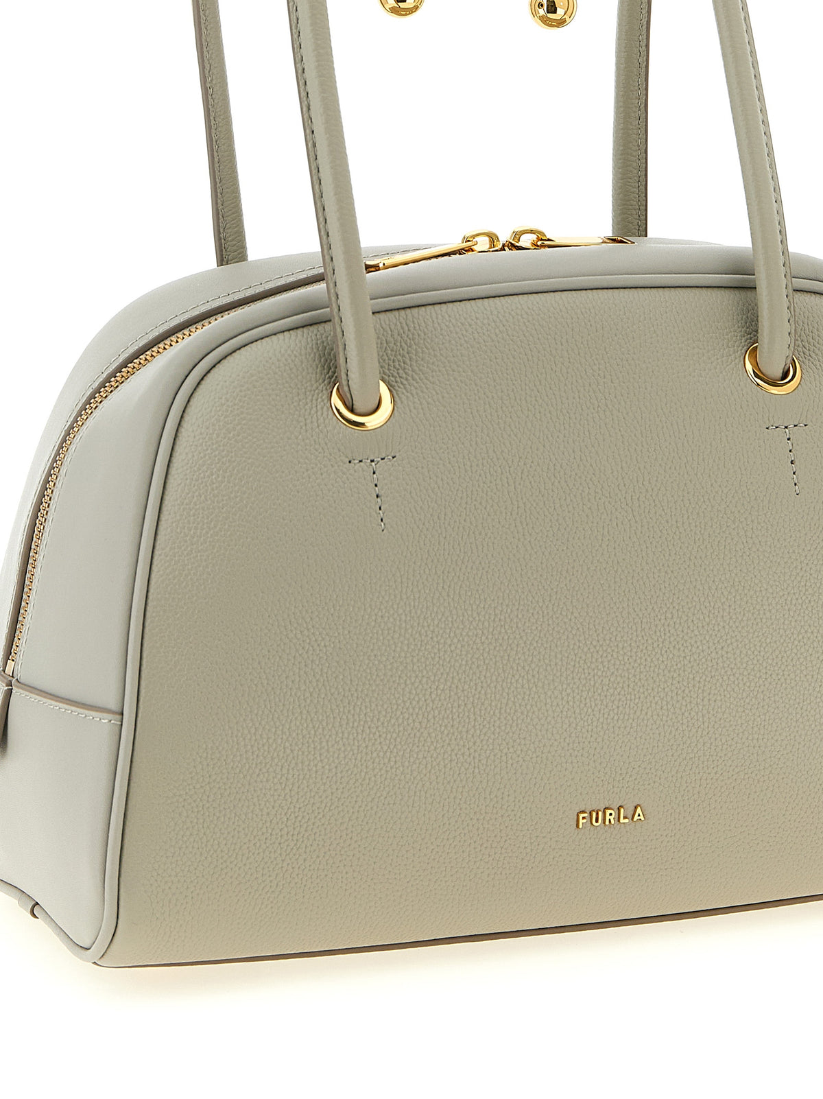 Sac à main en cuir gris