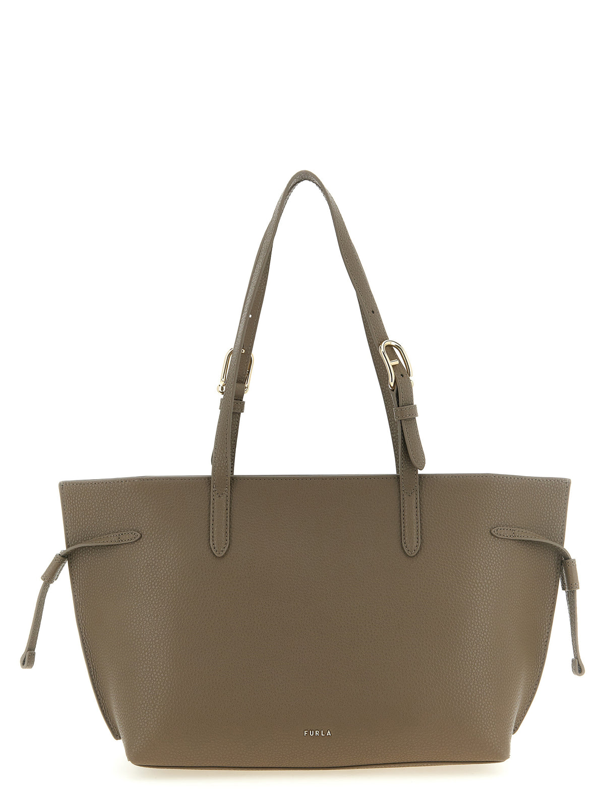Grand sac cabas en cuir gris