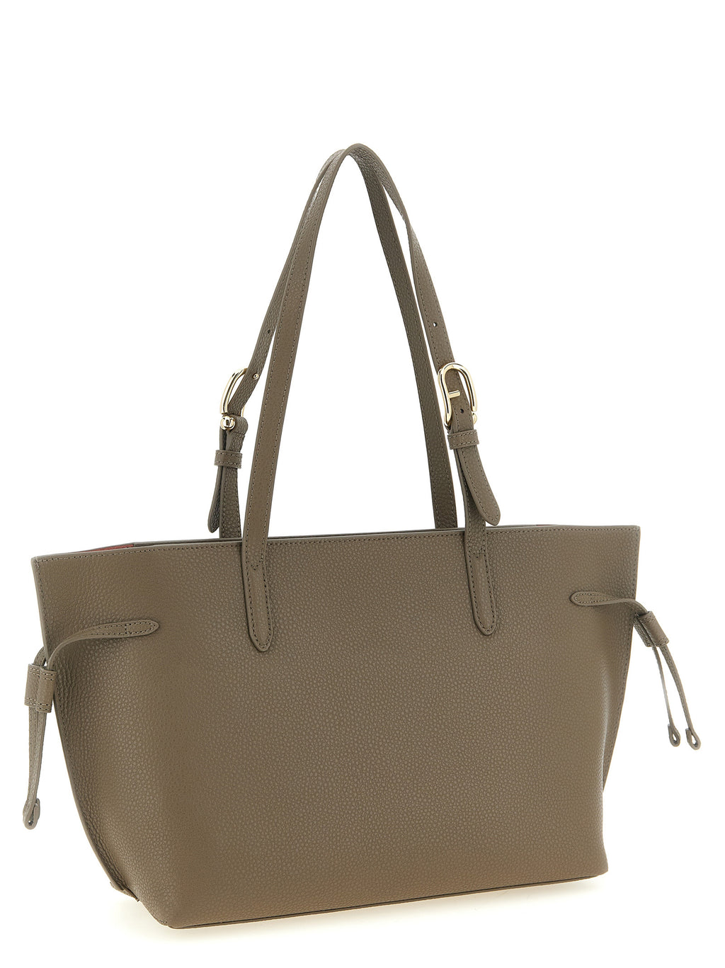Grand sac cabas en cuir gris