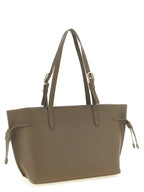 Grand sac cabas en cuir gris