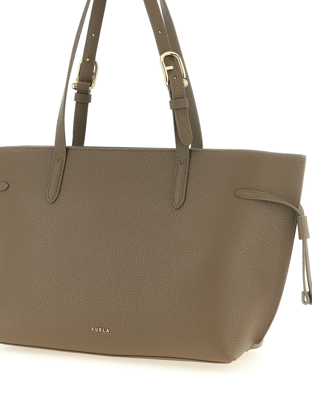 Grand sac cabas en cuir gris