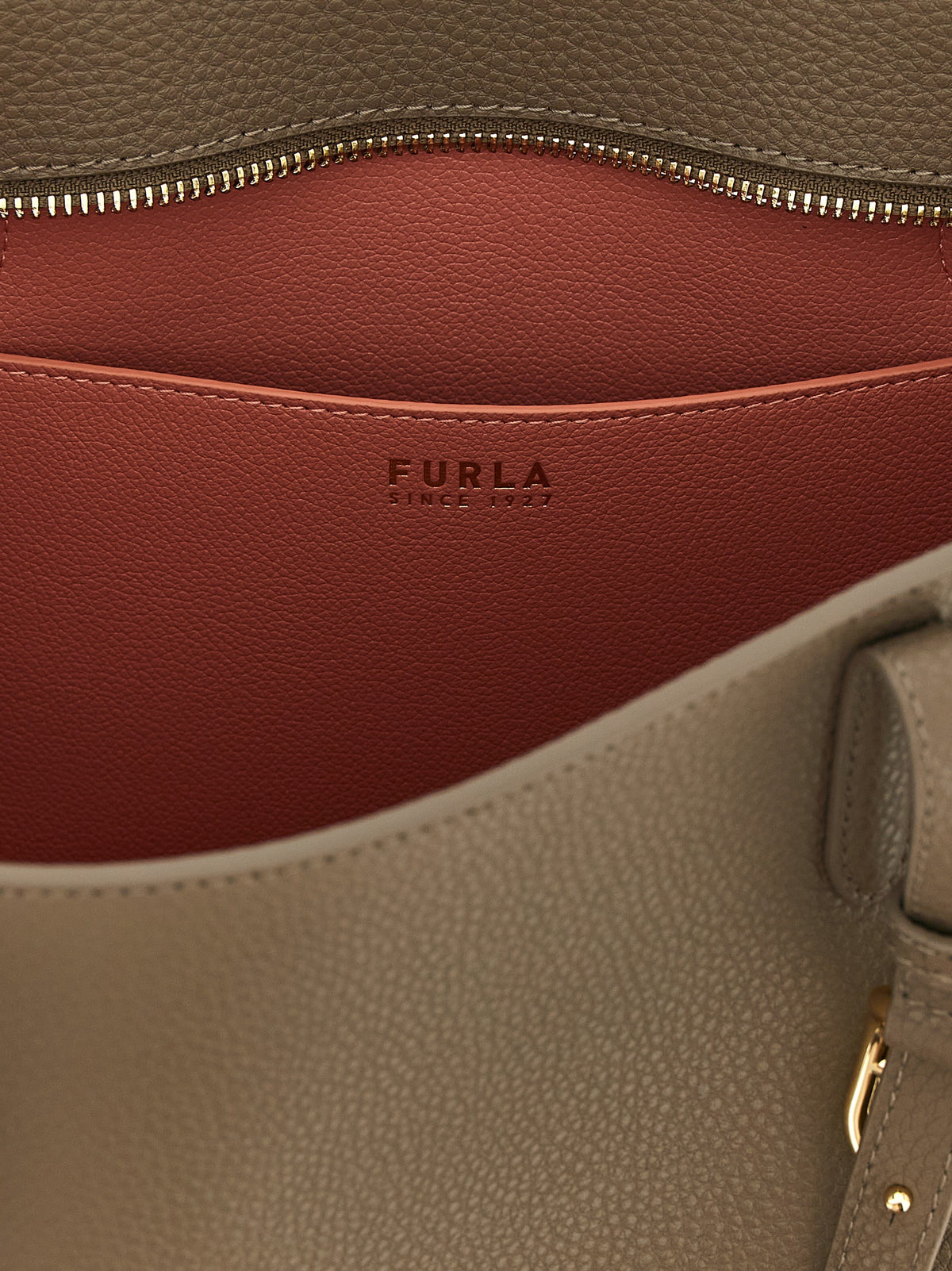 Grand sac cabas en cuir gris