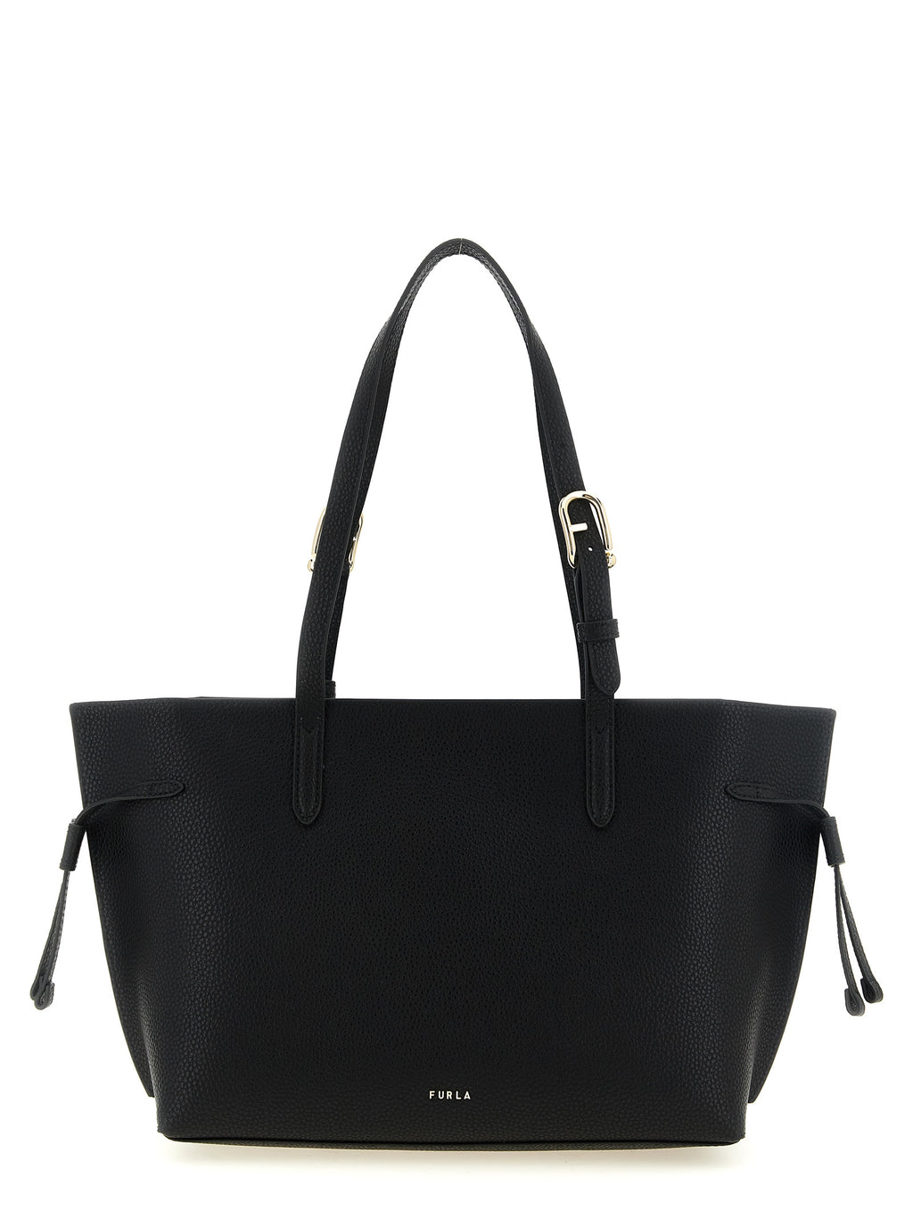 Sac cabas en cuir de veau noir