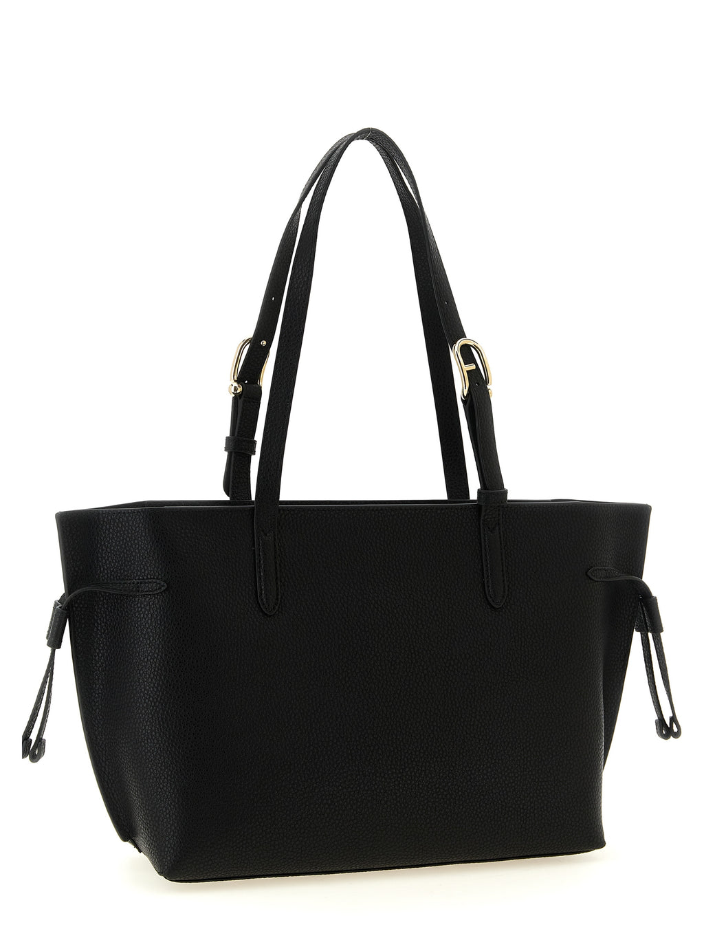 Sac cabas en cuir de veau noir