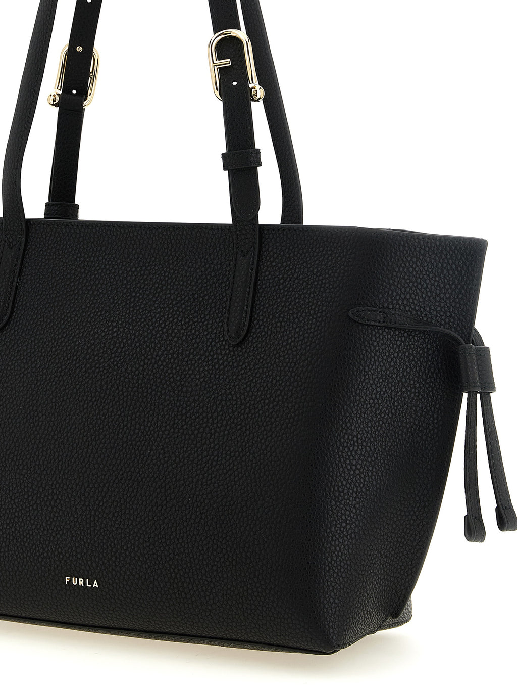 Sac cabas en cuir de veau noir