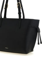 Sac cabas en cuir de veau noir
