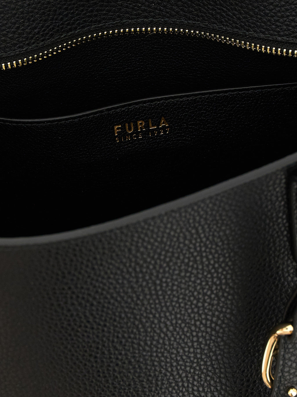 Sac cabas en cuir de veau noir