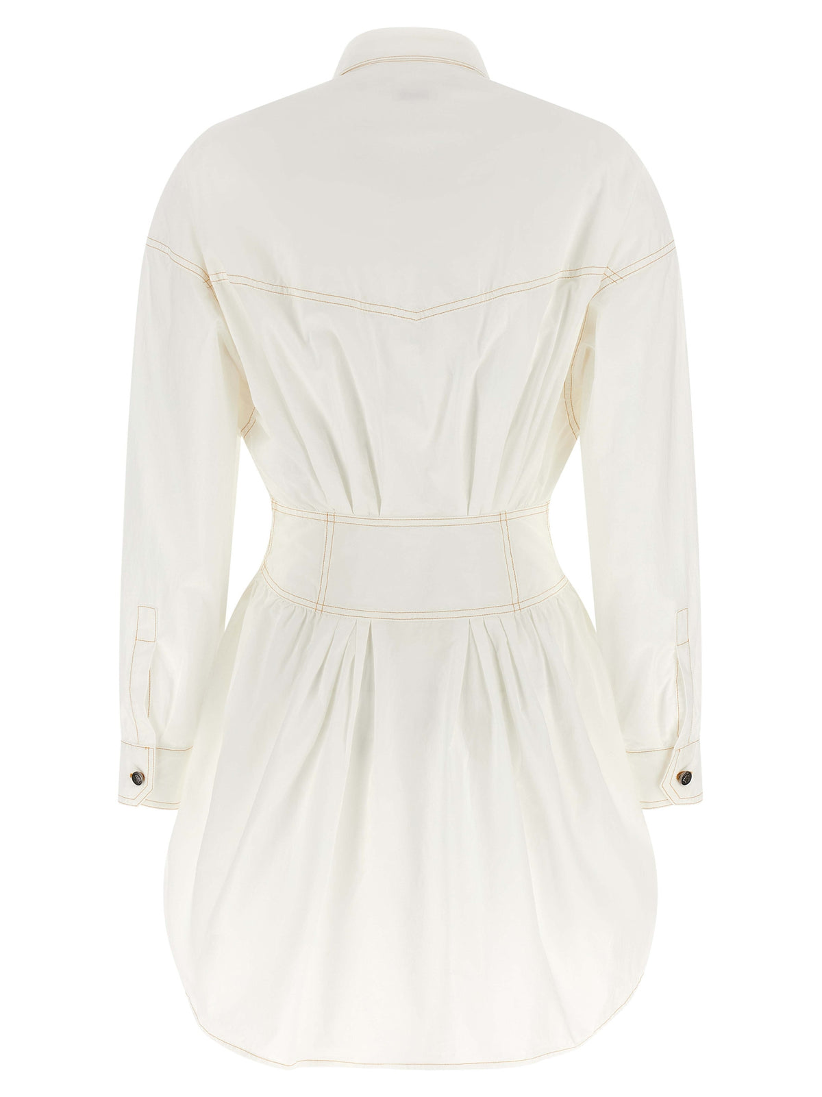 Medusa Cotton Dress – White