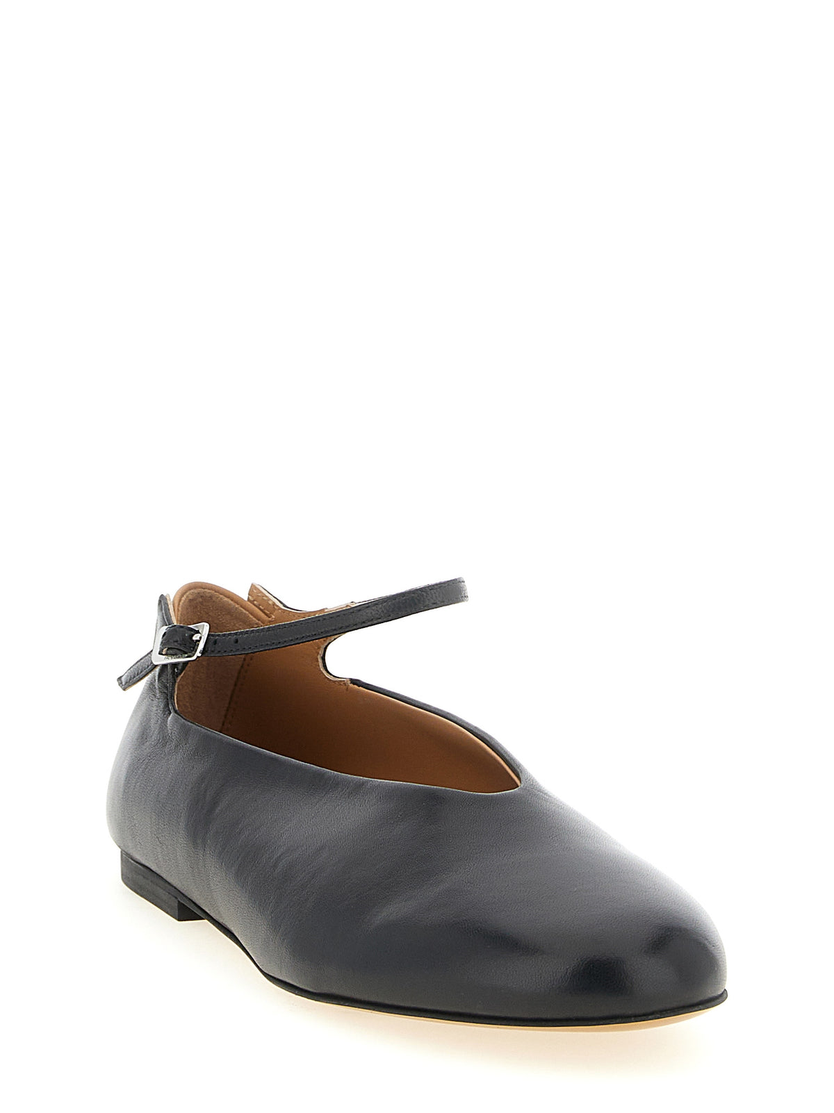Ballerines en cuir noir