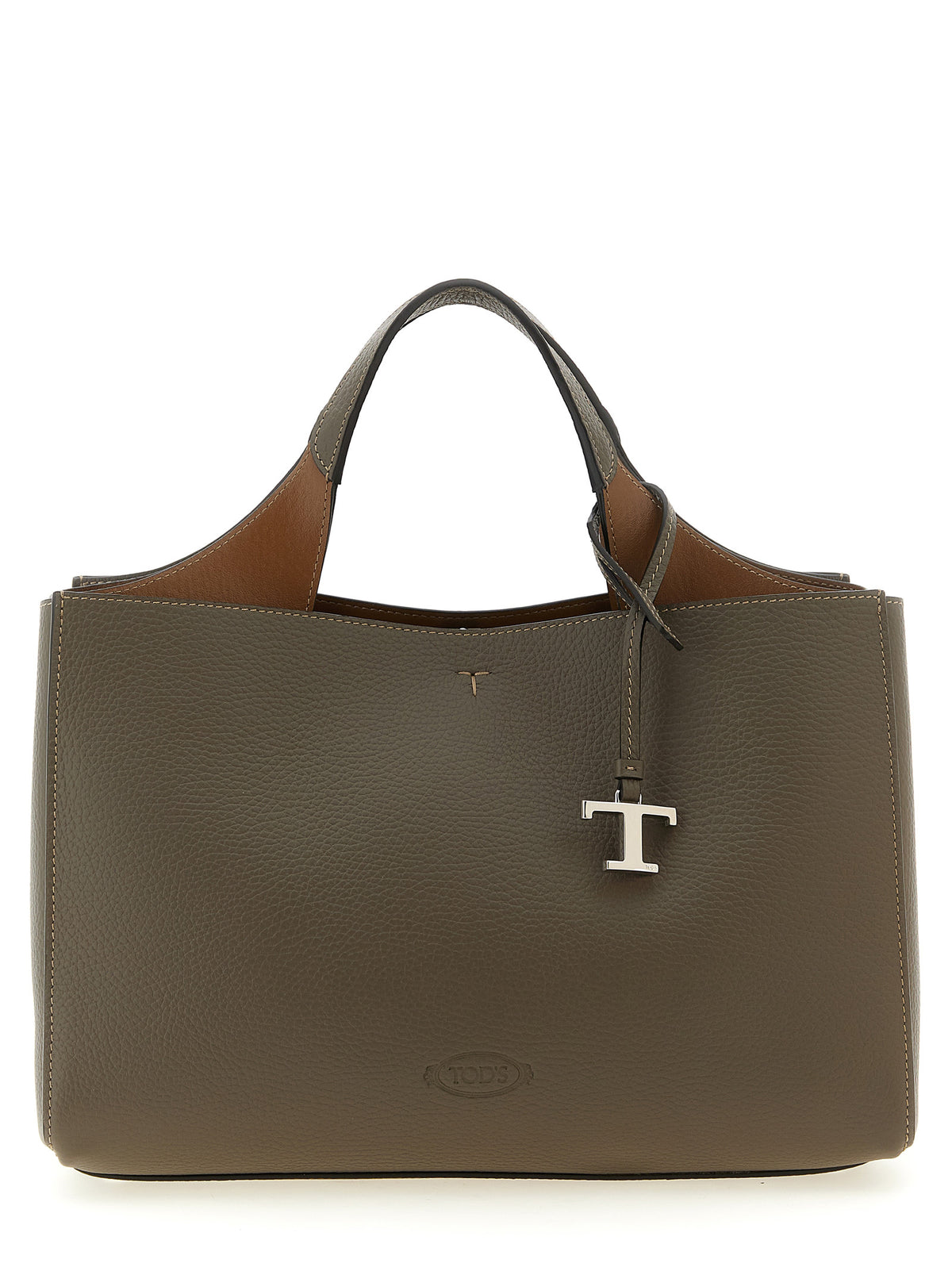 Sac à main en cuir gris