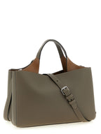 Sac à main en cuir gris