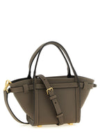 Grey Leather Tote Bag