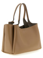 Grand sac cabas en cuir marron