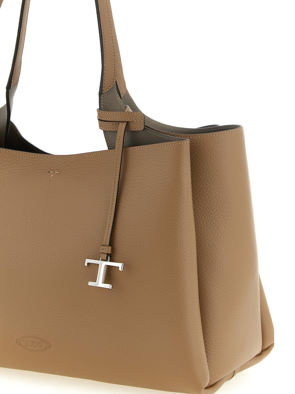 Grand sac cabas en cuir marron