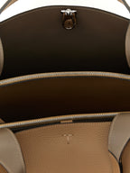 Grand sac cabas en cuir marron