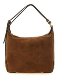 Brown Suede Shoulder Bag