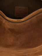 Brown Suede Shoulder Bag