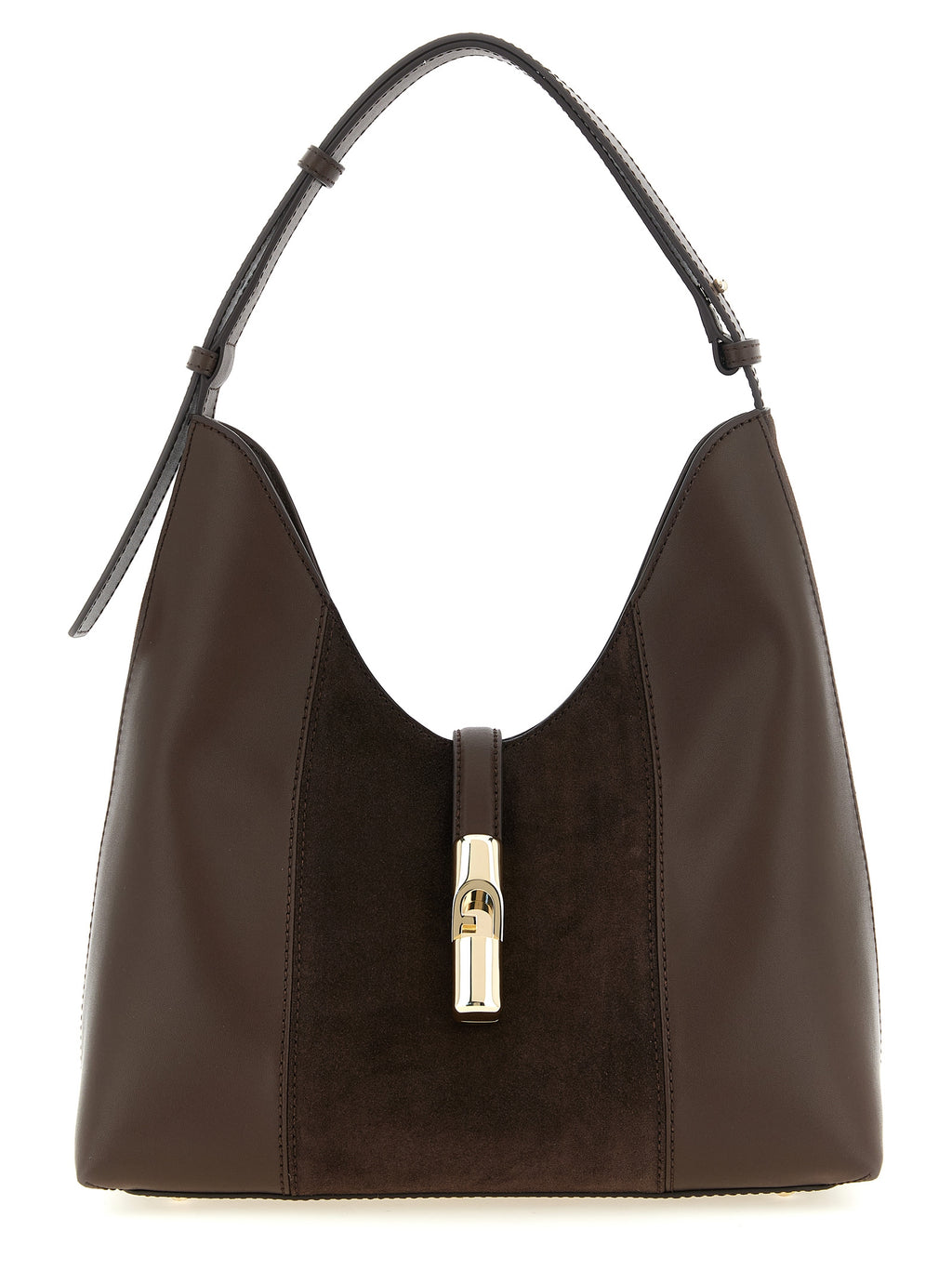 Brown Suede Shoulder Bag