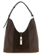 Brown Suede Shoulder Bag