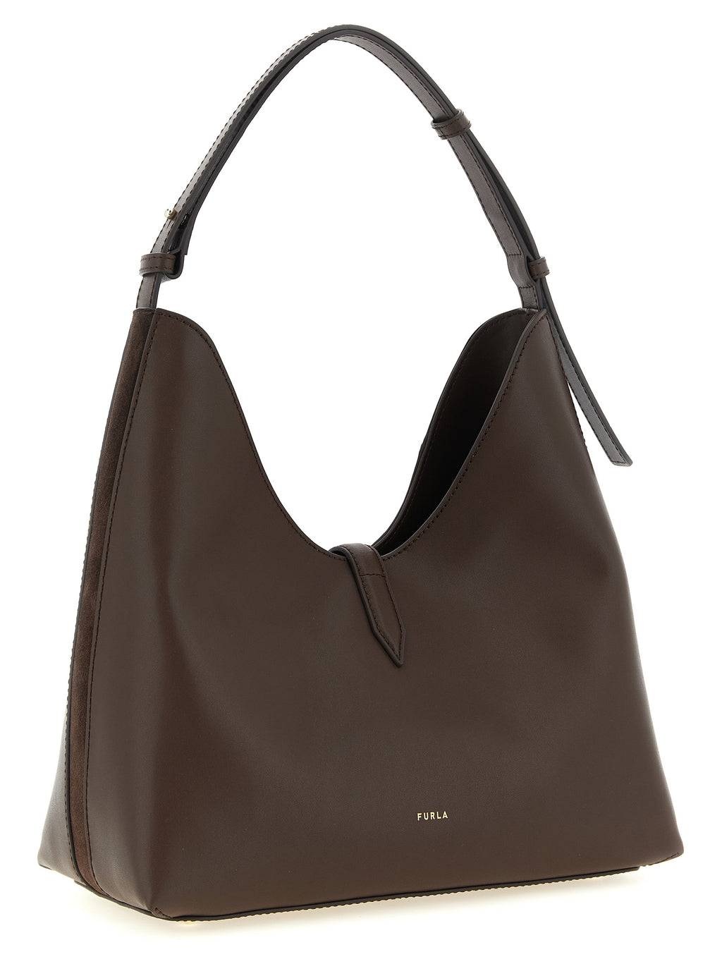 Brown Suede Shoulder Bag