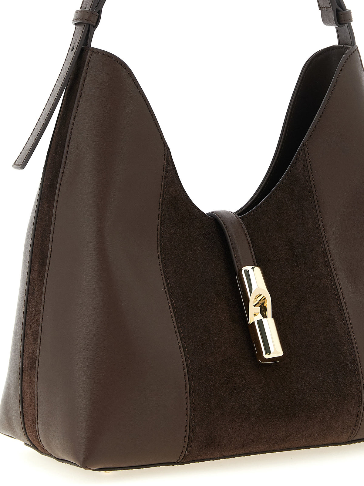 Brown Suede Shoulder Bag