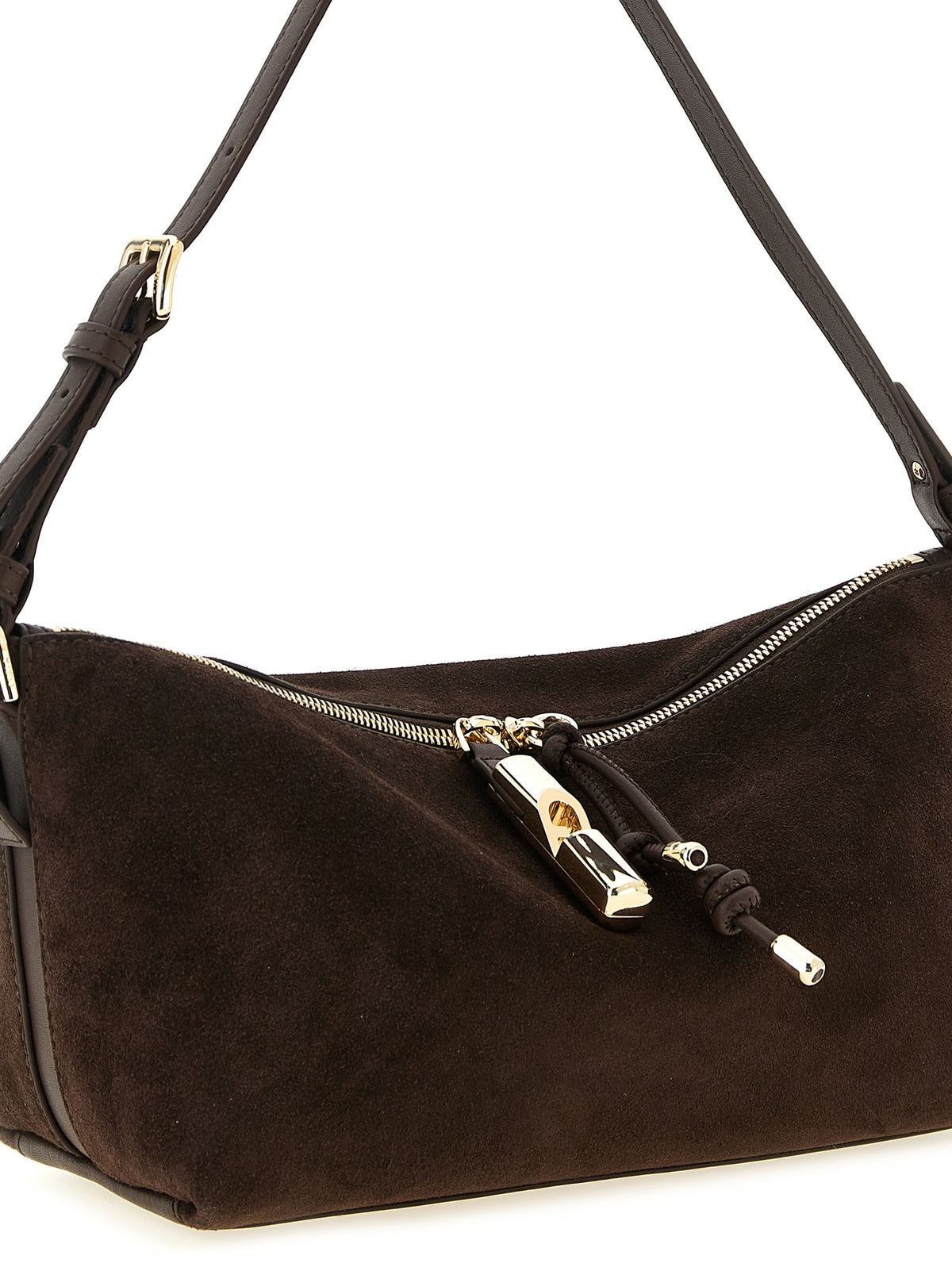 Sac à bandoulière en daim marron