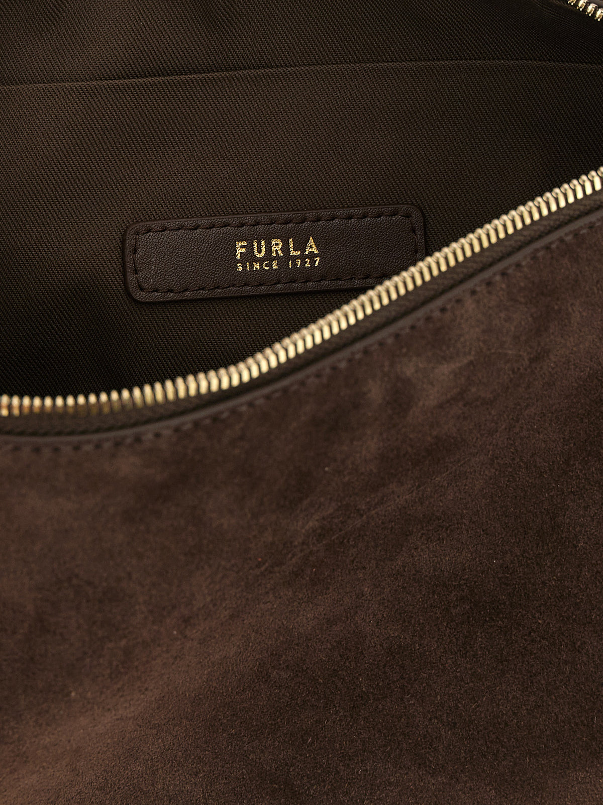 Sac à bandoulière en daim marron