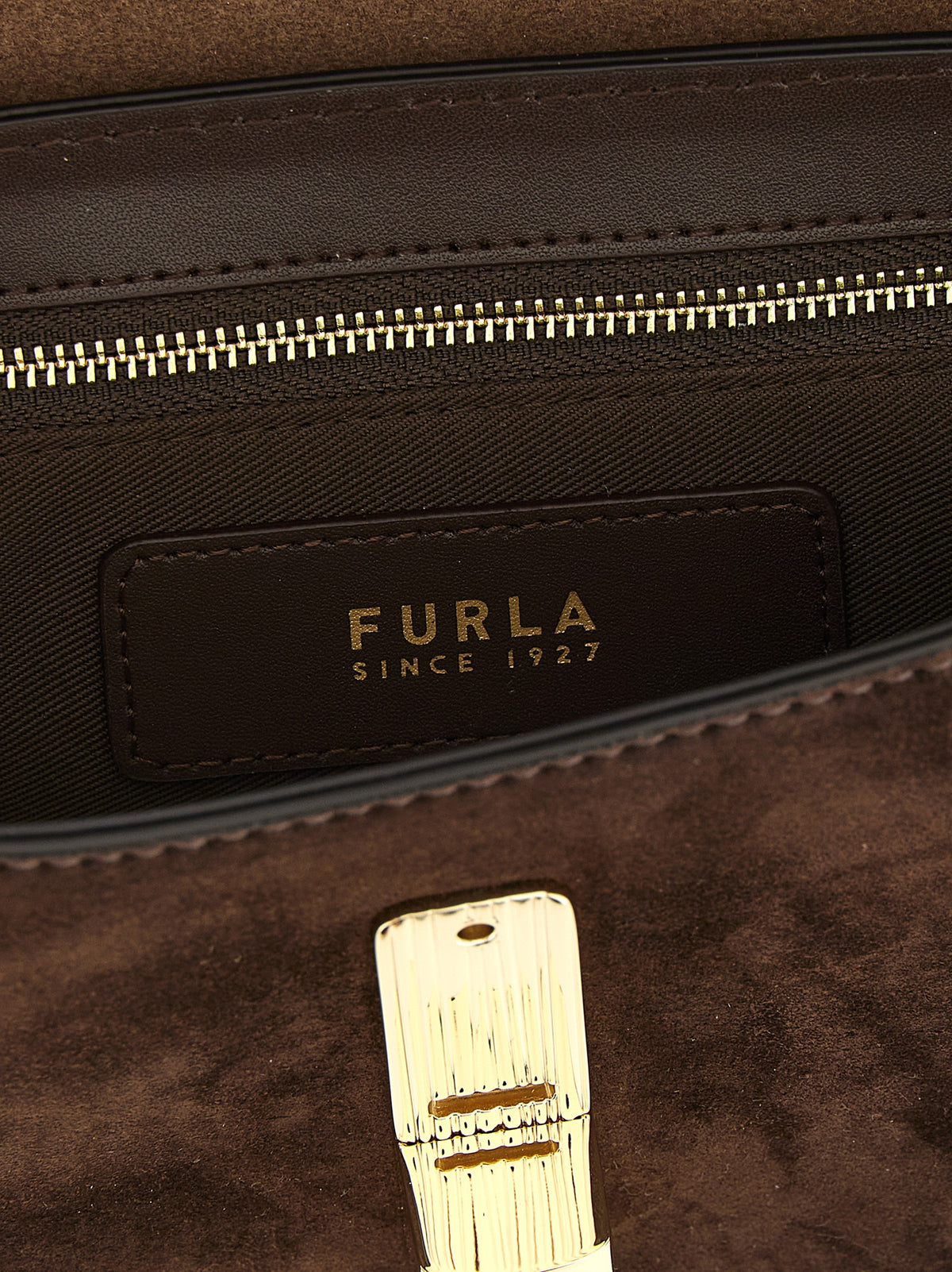 Sac bandoulière en daim marron