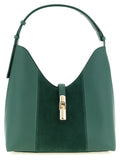 Green Suede Shoulder Bag