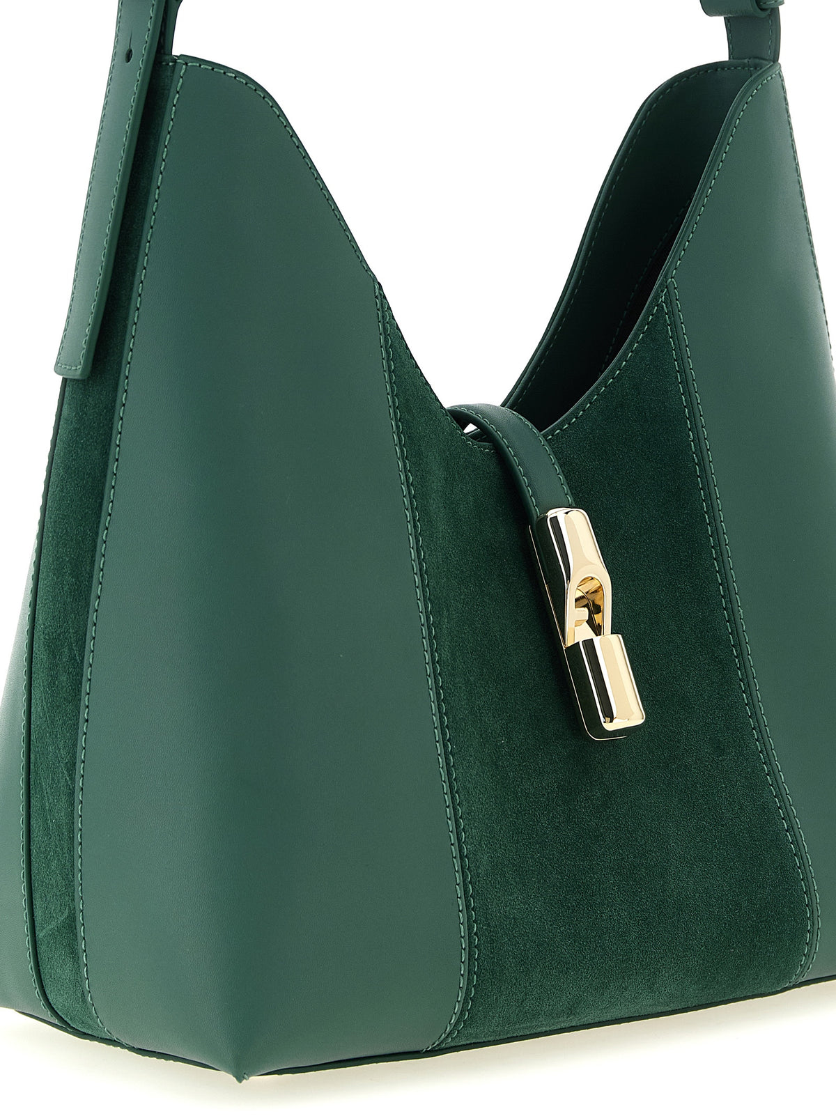 Green Suede Shoulder Bag