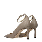 Sandales en cuir gris