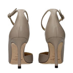 Sandales en cuir gris