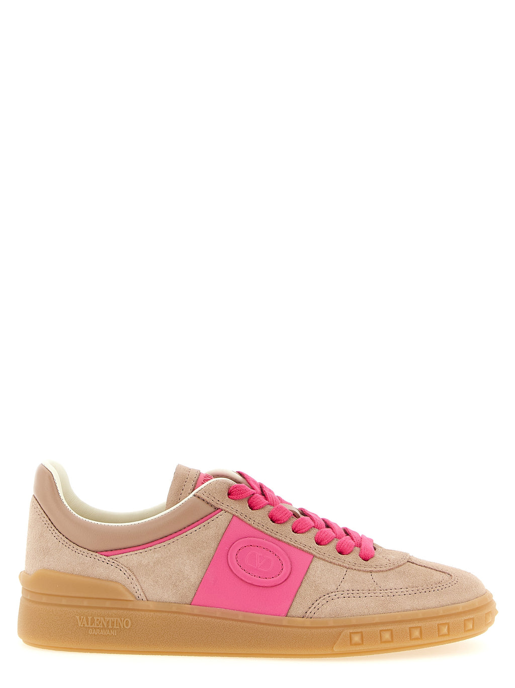 Baskets en daim rose