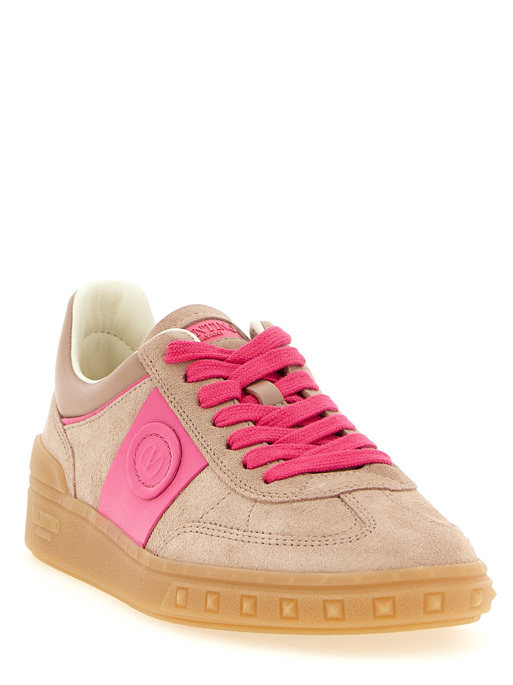 Baskets en daim rose