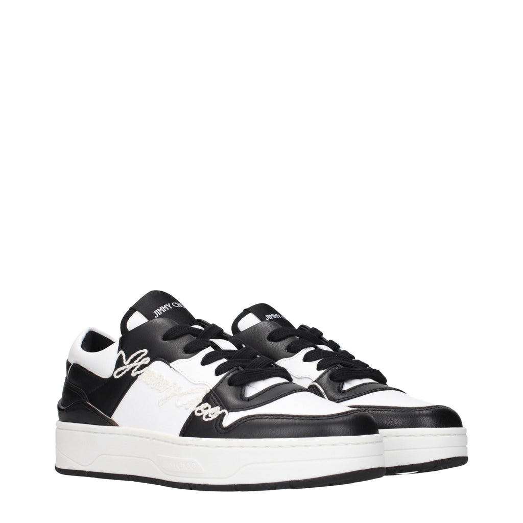 Baskets en cuir noir