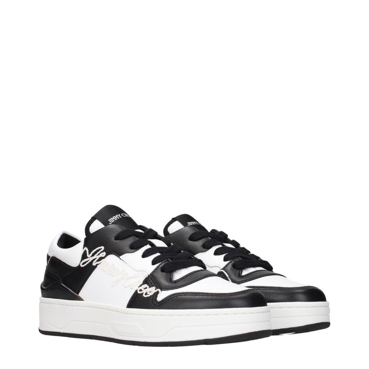 Baskets en cuir noir