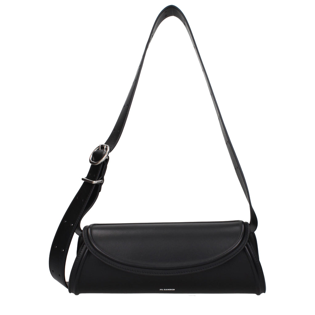 Sac bandoulière en cuir noir