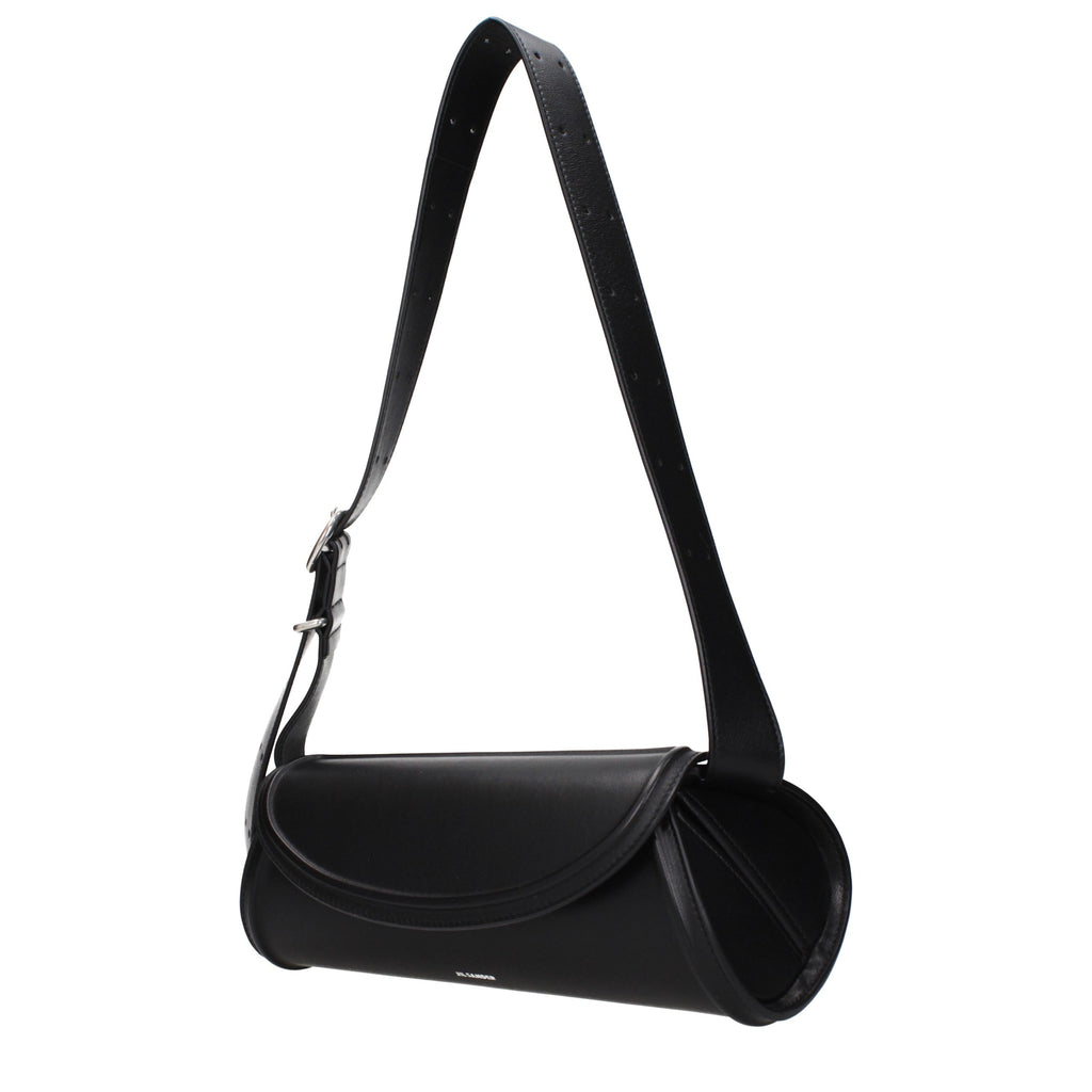 Sac bandoulière en cuir noir